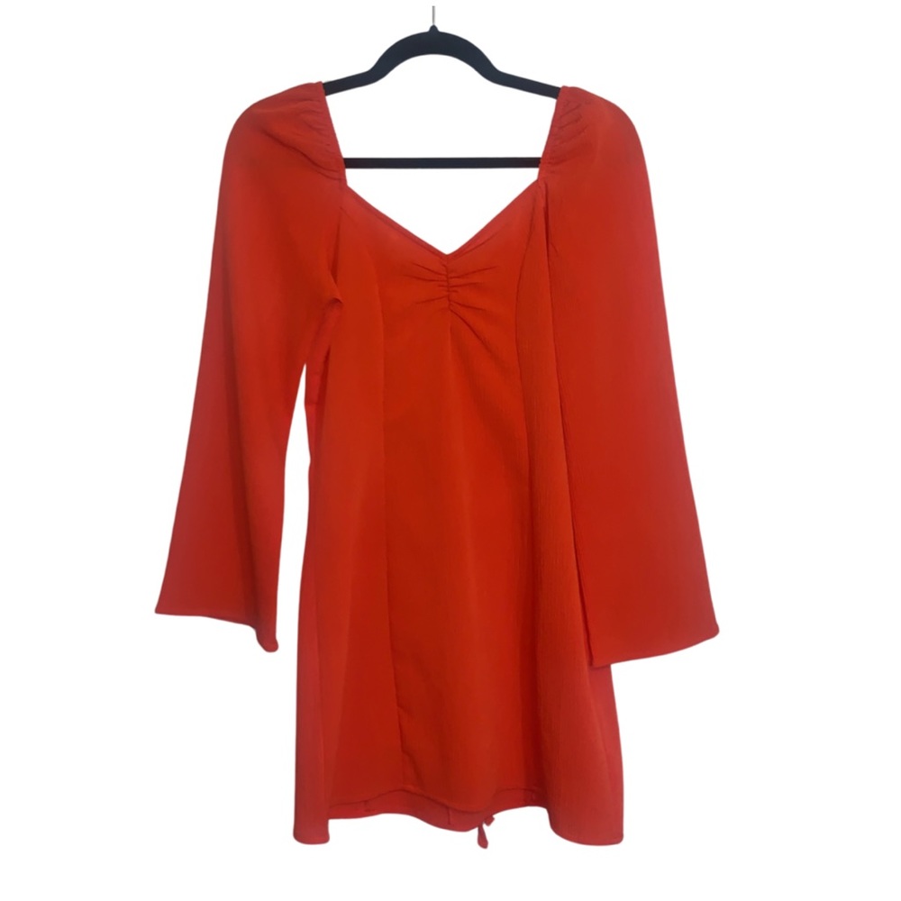ASOS Orange Dress Off The Shoulder SIZE 4